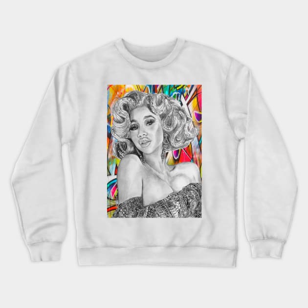 Cardi B Crewneck Sweatshirt by BryanWhipple